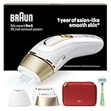 Braun IPL Silk·expert Pro 5 – IPL Haarentfernungsgerät, Dauerhafte und Schmerzfreie Haarentfernung für Zuhause – inkl. Etui, Venus Rasierer, 3 Aufsätze, Designed In Germany – PL5262, Weiß/Gold