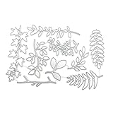 MUELODSIC Carbon Steel DIY Cutting Dies Blattmotive Prägeschablonen für Kartenherstellung Basteln Stanzmaschine Zubehör für Scrapbooking und Papierdekorationen