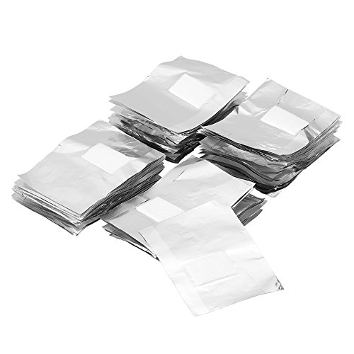 100 Stück Soak Off Gel-Nagellackentferner, Aluminiumfolie Nagellackentferner Folienverpackungen für Acryl/Tauchpulver/UV/Gel