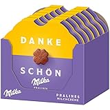 Milka Kleines Dankeschön Pralinen 12 x 44g, Feine Pralinés aus Milchcrème umhüllt von Alpenmilch Schokolade