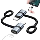Ezranova 2 Stück Lightning Buchse auf USB-C-Stecker, Adapter auf USB C, Datenübertragungsadapter für Smartphones, Computer