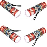 SRV Hub Mickey Mouse LED-Taschenlampe für Kinder – 9 LED Aluminium Taschenlampe mit Disney-Figuren – perfekte Outdoor-Abenteuer-Taschenlampe für Jungen ab 3 Jahren – lustiges Weihnachtsgeschenk in