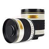 JINTU 500mm F6.3 Mirror Teleobjektiv Objektiv Foldback Kompatibel mit Canon Nikon Digitale Spiegelreflexkameras 4000D 2000D 200D 250D 5D 7D II 60D D780 D90 D3500 D5600 D5500 D5200 D7500 D3200 Schwarz