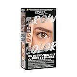 L'Oréal Paris Augenbrauenfarbe für einen strahlenden und perfekt gepflegten Look, Ammoniakfreie Augenbrauenfarbe, Bis zu 10 Anwendungen pro Pack, Brow Color, 5.0 Braun