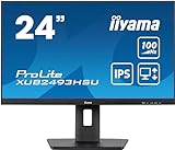 iiyama Prolite XUB2493HSU-B6 60,5cm 23,8' IPS LED-Monitor Full-HD 100Hz HDMI DP USB2.0 Höhenverstellung Pivot FreeSync schwarz