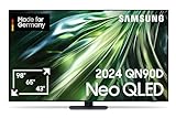 Samsung QLED 4K QN90D Fernseher 55 Zoll, Samsung TV mit Neural Quantum 4K AI Gen2 Prozessor, Quantum-Matrix-Technologie, Motion Xcelerator, Smart TV, GQ55QN90DATXZG, Deutsches Modell [2024]