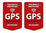 GPS Tracking 2 Stück Aufkleber für das Fahrrad, Bike Sticker - Wetterfest, UV-Beständig