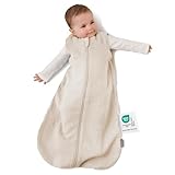 LaLoona Sommerschlafsack Mull, ärmellos - Leichter Baby Schlafsack ohne Ärmel für Sommer und Frühling, 0.5 TOG, 100% Baumwolle, ÖkoTex Standard 100 - Beige - 70 cm