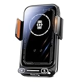 HUHUCASE Kfz-Halterung für Lüftungsschlitze, kabellos, elektrisch, stark, magnetisch, Klemmung, Auto-Navigator-Ladehalterung (schwarz)