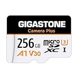 [GIGASTONE] Micro-SD-Karte, 256GB, Kamera Plus, Action-Kamera, Sportkamera, hohe Geschwindigkeit 100 MB/s, Videoaufzeichnung 4K UHD, A1 V30 U3 Klasse 10, mit Adapter