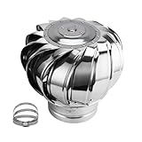 Schornstein Spinner Vent Cowl Cap, Edelstahl rotierende Kaminhaube Turbine Ventilator Kappe mehrere Größen(160mm)