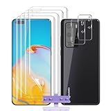 Rnnmeeko 4+2 Stück Schutzfolie für Huawei P40 Pro für Panzerglas, Huawei P40 Pro Schutzfolie + Kameraschutz, Huawei P40 Pro TPU-Folie HD Anti- Kratzer Schutzglas Displayfolie