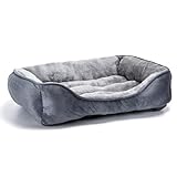 Nobleza Hundebett für Hunde 67x57cm, Rutschfestes Hundekorb, Superweicher Faserfüllung, Haustierbett Waschbar für Kleine und Mittelgroße Hunde und Katzen