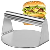 HOOMI Round Edelstahl Burger Smasher 5,5-Zoll, Hochwertig Burgerpresse, Smash Burger Press für Hamburgerpresse und Squeeze Grease, Leicht zu Reinigen (Rund)