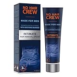 NO HAIR CREW Enthaarungscreme für den Intimbereich – extra sanfte Haarentfernung für Männer, 100 ml