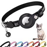 Croc-Cat Katzenhalsband Kompatibel mit Apple AirTag, Anti-Erstickungs-Karabiner Mit Sicherheitsverschluss, Glocke & Leuchtstreifen, Halsband einzeln verkauft : GPS Air Tag Nicht enthalten
