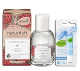 3er Set / 2 x NATURDUFT Wunderwelt Eau de Parfum, 2 x 50 ml – NATURPARFUM mit voll inspirierender Lebendigkeit. + Lippenpflege
