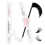 Wimpern Kleber für Einzelne Wimpern Langer Halt Wasserfester Wimpernverlängerungskleber 2 in 1 für DIY Cluster Lash Bond and Seal Kleber zu Hause Starker Halt GEMERRY Wimpern Glue (5ml+5ml)