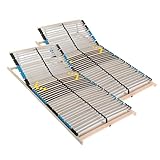 Stabiler Lattenrost 180x200, 42 Latten, Kopfteil verstellbar, 7 Komfortzonen, 6-fache-Härteregulierung, Made in Germany, Traglast bis 150Kg, Federholzrahmen, Lattenrahmen Buche, Lattenrost 180 x 200cm