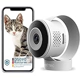 PetTec Haustierkamera mit App 𝗢𝗛𝗡𝗘 𝗔𝗕𝗢-𝗙𝗔𝗟𝗟𝗘 Bewegungsmelder Handyübertragung WiFi Hundekamera WLAN Hunde Kamera Zuhause Haustier Überwachungskamera