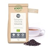 Bio Ostfriesentee Mischung 1kg – Hochwertiger Schwarztee in Bio-Qualität - malzig, schokoladig – Schwarzer Tee lose – Schwarztee für Genießer und anspruchsvolle Teetrinker – MyCupOfTea