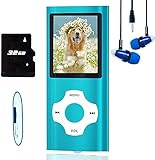 Hotechs MP3-Player/MP4-Player, MP3-Player mit 32 GB Speicherkarte, schlankes Design, digitales LCD-Display, 4,6 cm (1,8 Zoll) Display, FM-Radio