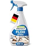 Floh-Spray für Wohnung & Umgebung 500 ml mit Sofort-Effekt - Hochwirksames Mittel gegen Flöhe bei Hunden und Katzen - Starke Alternative zu Fogger gegen Flöhe - hochwirksam & laborgeprüft
