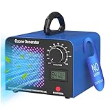 Ozongenerator 65,000mg/h, Ozonisator Industrieller Ozongerät O3 mit 120 Min Timer, Temperatur, Luftfeuchtigkeit, Ozongerät bis zu 300㎡ O3 Ozonisator für Garagen Wohnung Hotels Küche Haustiere Gerüche