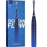 Oclean Flow Elektrische Zahnbürste, Schallzahnbürste mit 180 Tage Akkulaufzeit, 5 Putzmodi Zahnbürste Elektrisch IPX7 Sonic Electric Toothbrush mit DuPont Zahnbürstenkopf, Timer (Blau)