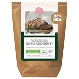 Bio Walnuss Rosmarin Dinkel Brotbackmischung | 100% Dinkel ohne Weizen | Hochwertige Bio-Zutaten | Brotbackautomat geeignet - Bake with Love(1er Pack)