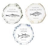Feinkost Machado Paté 3er Bundle – Sardinen, Thunfisch & Kabeljau Paté | Portugiesische Lebensmittel & Feinkost Geschenke | Fischkonserven & Fisch Pastete | Feinkost Weihnachten | Geschenk Feinkost