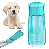 Newaner 550ml Trinkflasche Hunde für Unterwegs, Hundetrinkflasche für Unterwegs, Wasserflasche Hunde für Unterwegs, Hund Wasser Unterwegs, Dog Water Bottle, für Unterwegs,Täglich Spazieren (Blau)