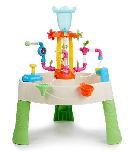 Little Tikes Fountain Factory Wassertisch, Garten-Spielzeug, Sicherer und Tragbarer Kindertisch, Sensorik-Spielzeug für Draußen; Fördert Fantasievolles Spielen, Ab 24 Monaten
