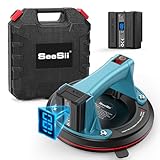 Seesii Elektrischer Saugheber, 8 Zoll Akku Vakuum Saugheber Glas, Automatischer Nachsaugung, Tragkraft Max.270KG (3X Akku + 2X Glasheber)