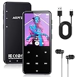 AGPTEK 64GB MP3 Player Bluetooth 5.3 mit 2,4' TFT Farbbildschirm, HiFi Musik Kinder MP3 Player mit Lautsprecher, Touch-Tasten, FM-Radio, E-Book, Aufnahme, Unterstützung bis zu 128 GB, Lila