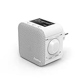 Hama Steckdosenradio DAB Radio DIR45BT Internet Radio DAB+, Bluetooth & Spotify (WLAN Küchenradio mit FM, AUX, App Digitalradio, Radiowecker, LCD Display, Plug In Radio klein für Steckdose) weiß