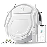 LEFANT Saugroboter mit Fernbedienung, 2200Pa Staubsauger Roboter, 120Mins Max, WLAN Roboterstaubsauger, Selbstaufladend, App/Alexa, Ideal für Tierhaare, Teppich, Hartboden 210P Weiß