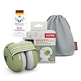 Alpine Muffy Baby - Gehörschutz für Babys - Verstellbares ANTI-SLIP-Kopfband bis 36 Monate - In Deutschland auf Sicherheit getestet - Lärmschutz Kopfhörer verhindert Gehörschäden - Grün