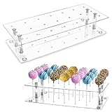 Binlava Cake Pop Ständer, 21 Löcher Cakepopständer, Klar Acryl Cake Pops Lolli Ständer für Süßigkeiten Partei Hochzeiten, Babypartys, Geburtstage, Jubiläen