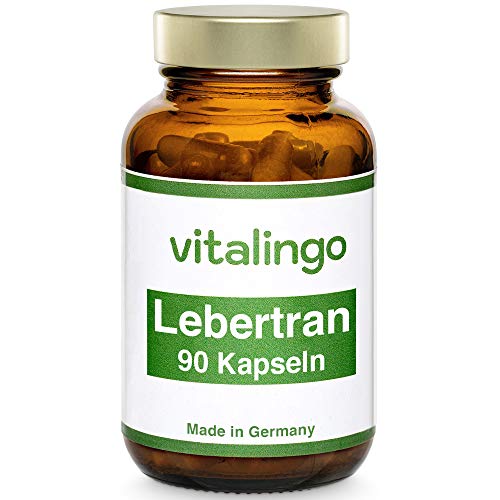 Lebertran Kapseln - Glutenfrei und Hochdosiert - 90 Kapseln mit je 270 mg Lebertran
