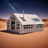 Familienblattierbares Zelt Mit Fenster Und Tür, Camping Im Freien, Das Schnelle Setup-inblosbares Zelt Mit Pumpe, Popup-Zelt Mit Aufbewahrungsbeutel, 4-Saison-Wasserdichte Windfest Großer Luftzelt