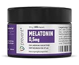 Iprevent - Melatonin 0,5 mg - 180 Kapseln - Laktose und gluten frei - 0,5mg pro kapseln - Nahrungsergänzungsmittel für Schlaf