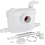 XPOtool 4/1 Kleinhebeanlage 400 W mit Häcksler, Hebeanlage bis 8,5 m Höhe, Abwasserhebeanlage mit 4 Einlässen, Fäkalienhebeanlage für WC und Dusche