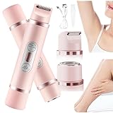 Favorabler-D Rasierer für Frauen, Komfort 2 in 1 Elektrischer Damenrasierer für Bikini, Achselhöhlen, Beine, Arme, Gesicht (Rosa)