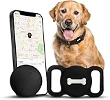 Lnicez Hunde Tracker, Haustier Tracker mit Hundehalsband Tracker Halter, Hunde Tracker ohne monatliche Gebühren für Standortverfolgung, Arbeit mit Find My, Not GPS Tracker - Nur iOS