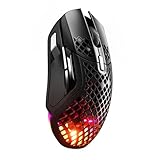 SteelSeries Aerox 5 Wireless – RGB Gaming-Mouse mit Öffnungen in der Oberfläche – Federleichtes, wasserabweisendes Design – 9 Tasten – Bluetooth/2,4 GHz – Optischer TrueMove Air-Sensor mit 18.000 DPI