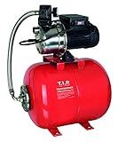 T.I.P. Hauswasserwerk 50 Liter Kessel mit Trockenlaufschutz (4.200 l/h Fördermenge, 50 m Förderhöhe, 5,0 bar Druck, 1.200W, Stahl-Druckkessel, Edelstahl Pumpengehäuse) HWW 1300/50 Plus TLS, 31311