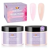 TOROKOM Acryl Pulver, große 120g/4.23oz Kapazität Professionelle Acryl Nagel Pulver für Nagelverlängerung, Nagelschnitzen, langlebig, keine Nagellampe erforderlich