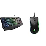 Sharkoon Skiller SGK4 Gaming Keyboard RGB, N-Key-Rollover, (Deutsches Tastaturlayout) & Skiller SGM2 RGB Gaming Maus, optisch 6400 DPI, Ergonomische Form Mehrfarbig