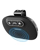 ANSTEN Freisprechanlage für Auto Bluetooth 5.0 Eingebautes Mikrofon, Freisprechanlage Auto Freisprecheinrichtung für GPS, Musik, Anrufe, Lautstärkeregelung, iOS Siri und Sprachassistent